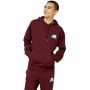 Sweat à capuche homme New Balance Essentials Stacked Rubber Bordeaux