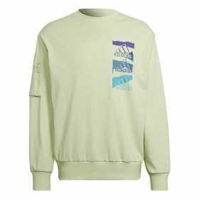 Herren Sweater ohne Kapuze Adidas Essentials Brandlove grün