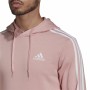 Tröja med huva Herr Adidas Essentials Wonder Mauve 3 Stripes Rosa