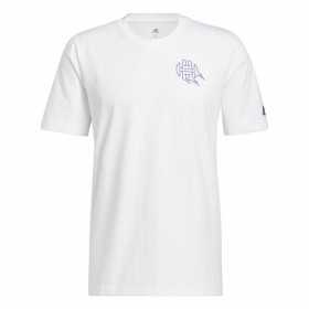 Herren Kurzarm-T-Shirt Adidas Avatar James Harden Graphic Weiß