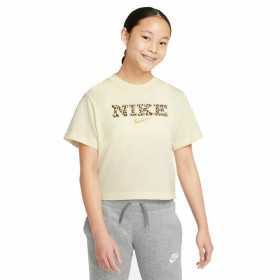 Child's Short Sleeve T-Shirt Nike Sportswear Beige