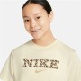 T shirt à manches courtes Enfant Nike Sportswear Beige