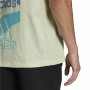 T-shirt med kortärm Herr Adidas Essentials Brandlove Gul