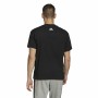 Herren Kurzarm-T-Shirt Adidas Essentials Brandlove Schwarz