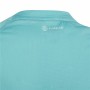 Barn T-shirt med kortärm Adidas Aeroready Three Stripes Aquamarine