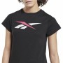 Damen Kurzarm-T-Shirt Reebok Vector Schwarz