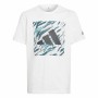 Barn T-shirt med kortärm Adidas Water Tiger Graphic Vit