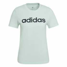 Damen Kurzarm-T-Shirt Adidas Loungewear Essentials Slim Logo Minze