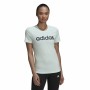 Damen Kurzarm-T-Shirt Adidas Loungewear Essentials Slim Logo Minze