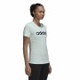 Damen Kurzarm-T-Shirt Adidas Loungewear Essentials Slim Logo Minze