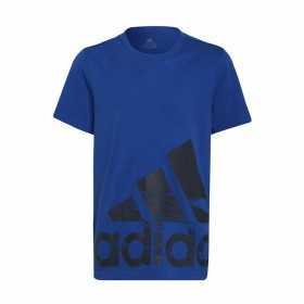 Kurzarm-T-Shirt für Kinder Adidas Big Logo Blau