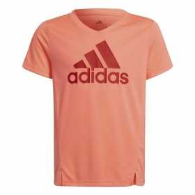 Kurzarm-T-Shirt für Kinder Adidas Designed to Move Lachsfarben