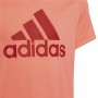 Kurzarm-T-Shirt für Kinder Adidas Designed to Move Lachsfarben