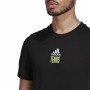 T-shirt à manches courtes homme Adidas Aeroready Paris Graphic Tennis Noir