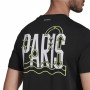 T-shirt à manches courtes homme Adidas Aeroready Paris Graphic Tennis Noir