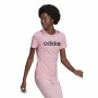 T-shirt med kortärm Dam Adidas Loungewear Essentials Slim Logo Rosa