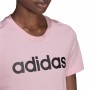 T-shirt à manches courtes femme Adidas Loungewear Essentials Slim Logo Rose
