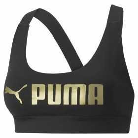 Sports Bra Puma Black Golden Multicolour