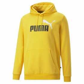 Tröja med huva Herr Puma Essentials + Two Tone Big Logo Gul