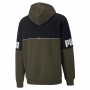 Herren Sweater ohne Kapuze Puma Power Colorblock grün Schwarz