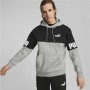 Herren Sweater mit Kapuze Puma Power Colorblock Grau