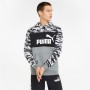 Herren Sweater mit Kapuze Puma ESS Camo Schwarz Grau Weiß Tarnfarbe