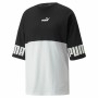 T-Shirt Puma Power Colorblock Weiß Schwarz