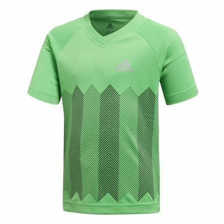 Kurzarm Fußballshirt für Kinder Adidas Hellgrün