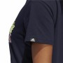 T-shirt à manches courtes femme Adidas Farm Print Graphic Bleu foncé