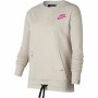 Sweatshirt ohne Kapuze für Mädchen Nike Heritage Beige