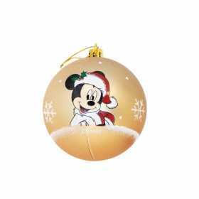 Julgranskula Mickey Mouse Happy smiles Gyllene 6 antal Plast (Ø 8 cm)