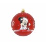 Christmas Bauble Mickey Mouse Happy smiles 6 Units Red Plastic (Ø 8 cm)