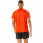 Herren Kurzarm-T-Shirt Asics Core All Over Print Orange