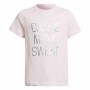 Barn T-shirt med kortärm Adidas Dance Metallic-Print Rosa