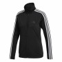 Damen-Trainingsanzug Adidas Three Stripes Schwarz
