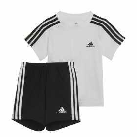 Baby-Sportset Adidas Three Stripes Schwarz Weiß