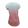 Damen Kurzarm-T-Shirt Nike SS Dip Dye Burnout Rot Weiß