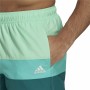 Herren Badehose Adidas Colorblock Hellgrün