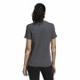 T-shirt med kortärm Dam Adidas Loungewear Essentials Logo Mörkgrå