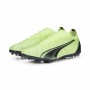 Chaussures de Football pour Adultes Puma Ultramatch MG Fizzy Unisexe Vert clair