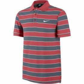 Herren Kurzarm-Poloshirt Nike Matchup Stripe 2 Grau Rot