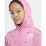 Sweatshirt mit Kapuze für Mädchen Nike Print Rosa
