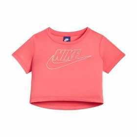 Child's Short Sleeve T-Shirt Nike Youth Logo Coral