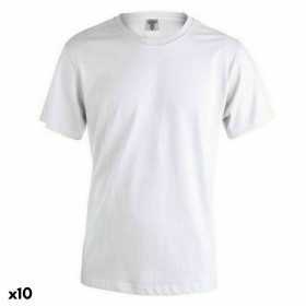 T-shirt à manches courtes unisex 145856 Blanc (10 Unités)