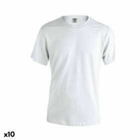 T-shirt à manches courtes unisex 145854 Blanc (10 Unités)