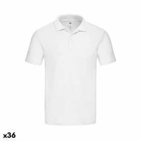 Kurzarm Poloshirt 141323 Weiß 100 % Baumwolle Unisex-Erwachsene (36 Stück)