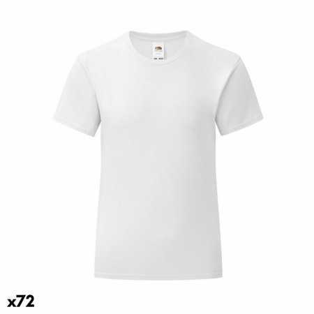 Barn T-shirt med kortärm 141321 Vit (72 Antal)