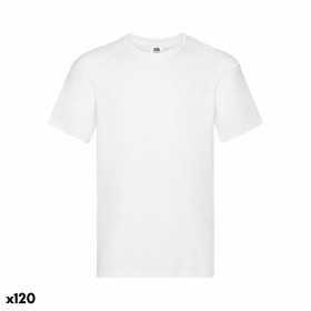 T-shirt à manches courtes unisex 141332 100 % coton Blanc (120 Unités)