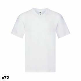 T-shirt med kortärm Unisex 141318 100% bomull Vit (72 Antal)