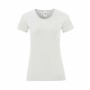 Damen Kurzarm-T-Shirt 141317 100 % Baumwolle Weiß (72 Stück)